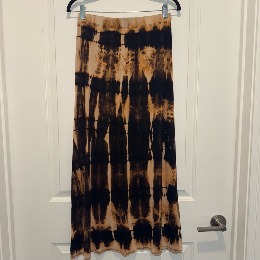 Acid Wash Tie Dye Maxi Skirt